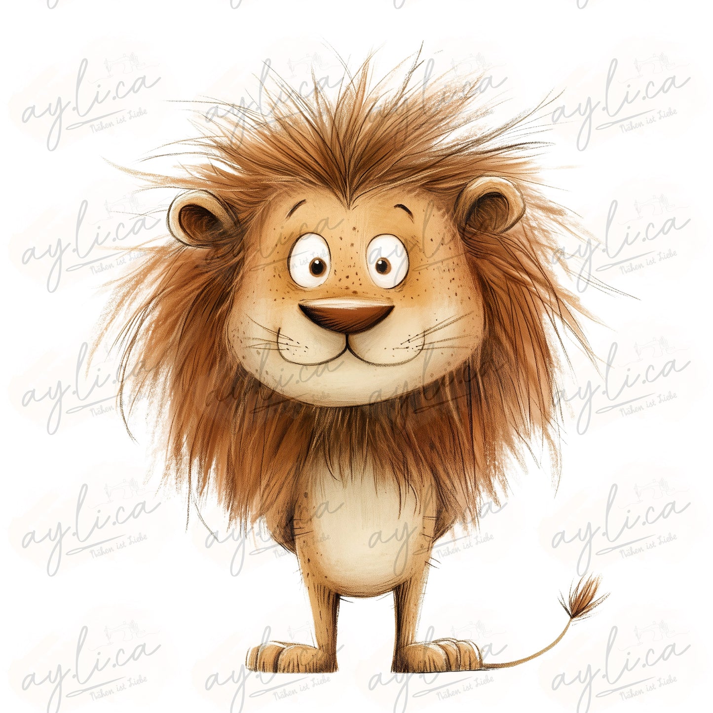 BÜGELBILD Lazy Lion