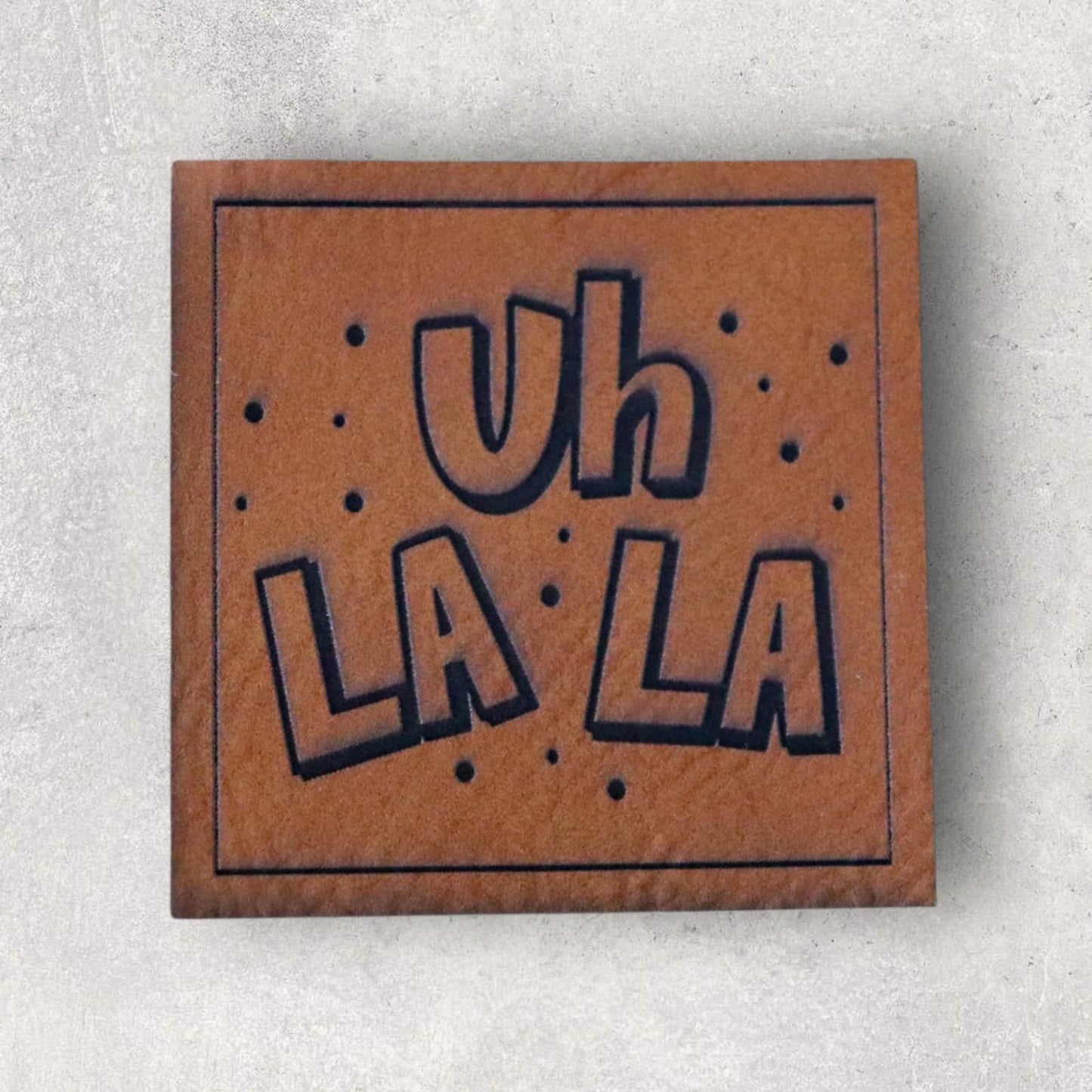 Kunstlederlabel UH LA LA