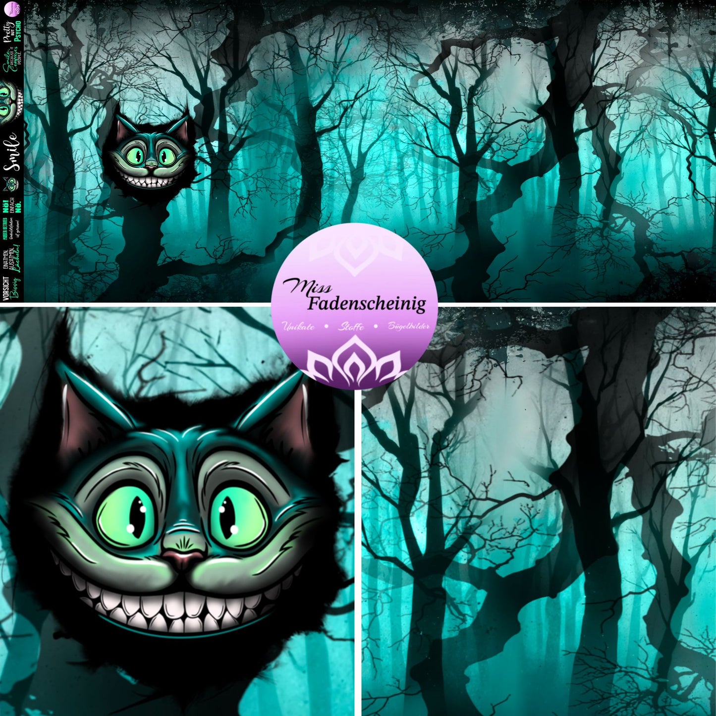 PANEL „SMILING CAT“ Bio French Terry MissFadenscheinig