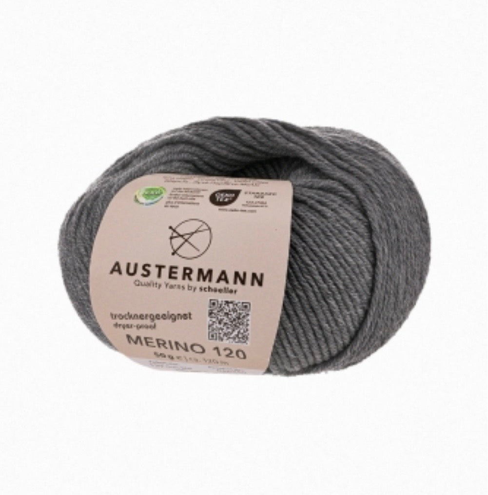 Merino 120 Austermann | 129 grau meliert