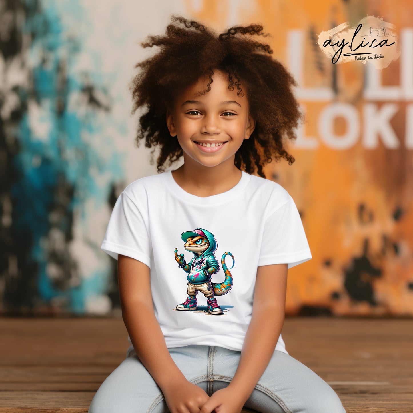 BÜGELBILD CRAZY ECHSE