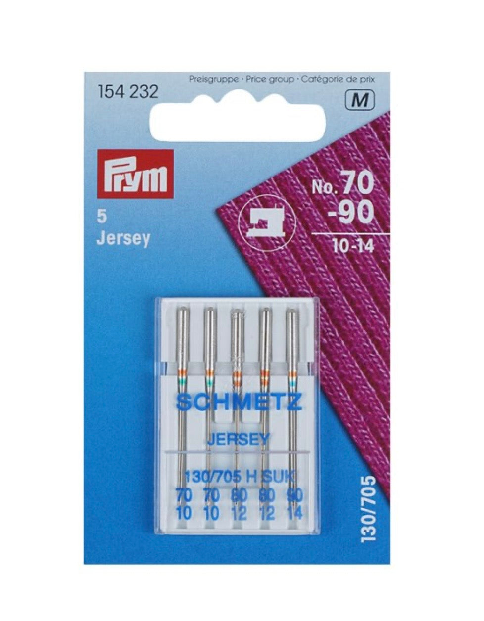 Prym Nähmaschinennadeln 130/705 „Jersey“ 70-90 5 Nadeln