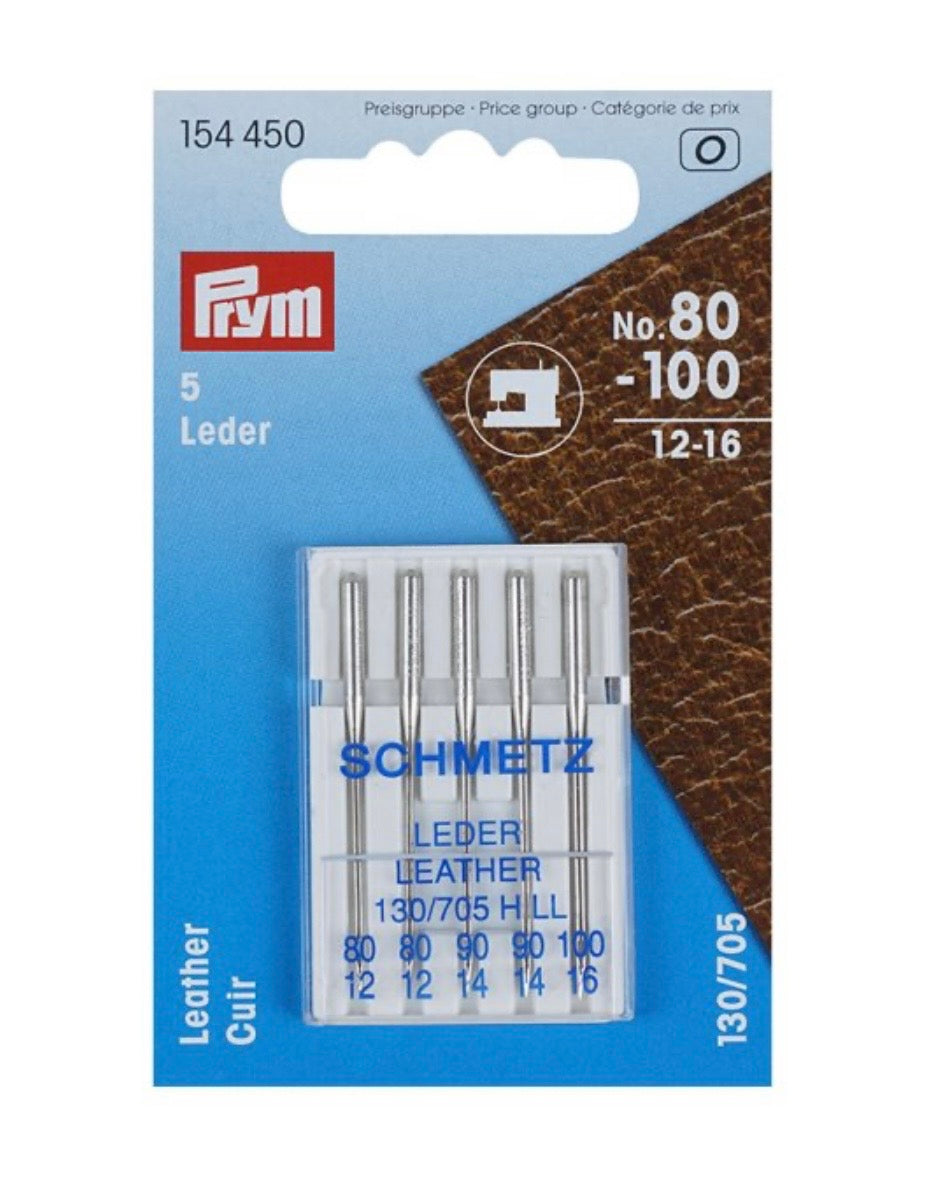 Prym Nähmaschinennadeln 130/705 „Leder“ 80-100 5 Nadeln
