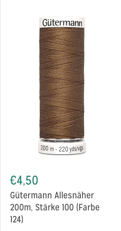 Allesnäher 200m Farbe 124