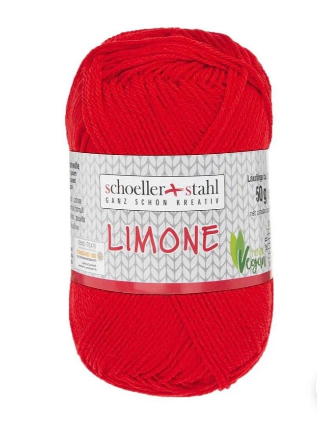 LIMONE 50g Baumwollgarn / rot