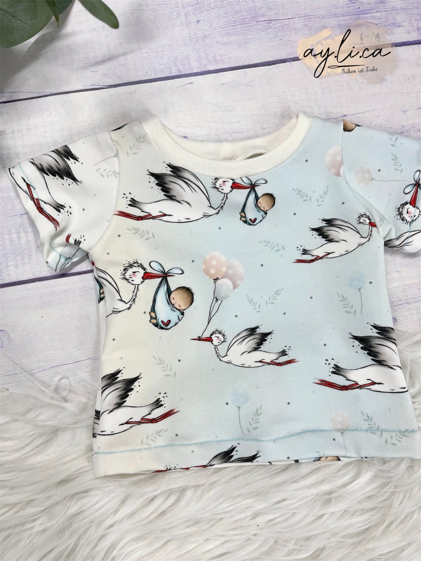 NEWBORN T-SHIRT HOMECOMING BLAU GR.56