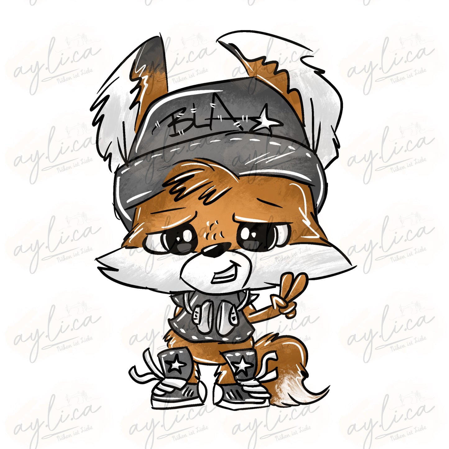 Bügelbild BLEIB SCHILLIG