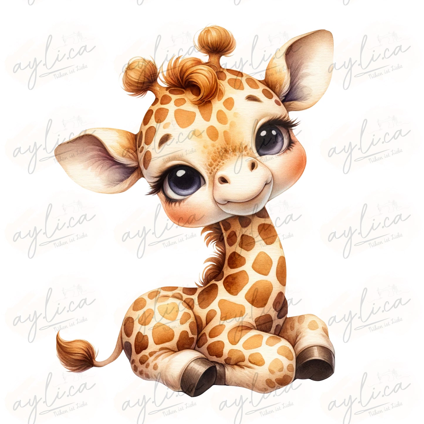 BÜGELBILD BABYGIRAFFE