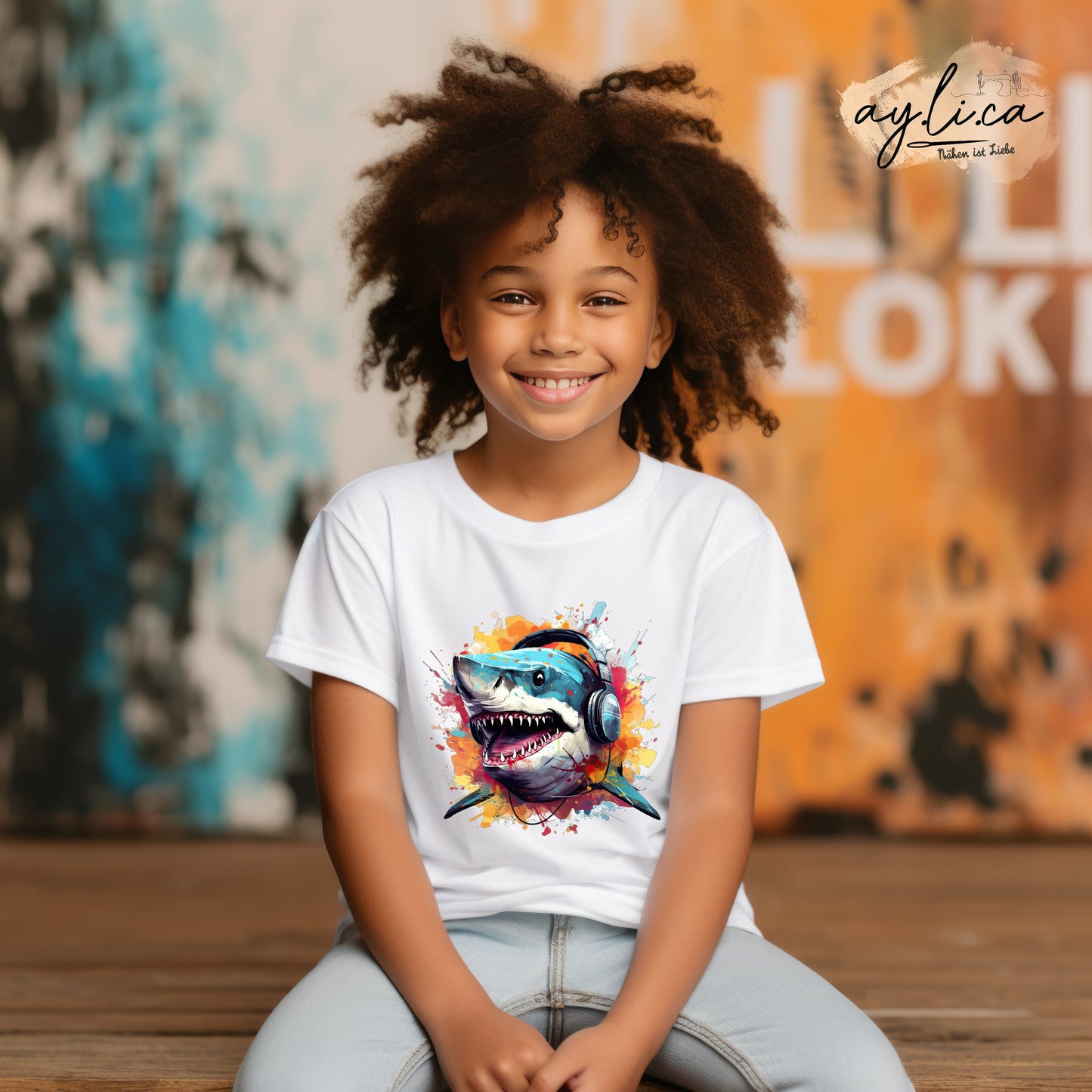 BÜGELBILD Music Shark in 2 Größen