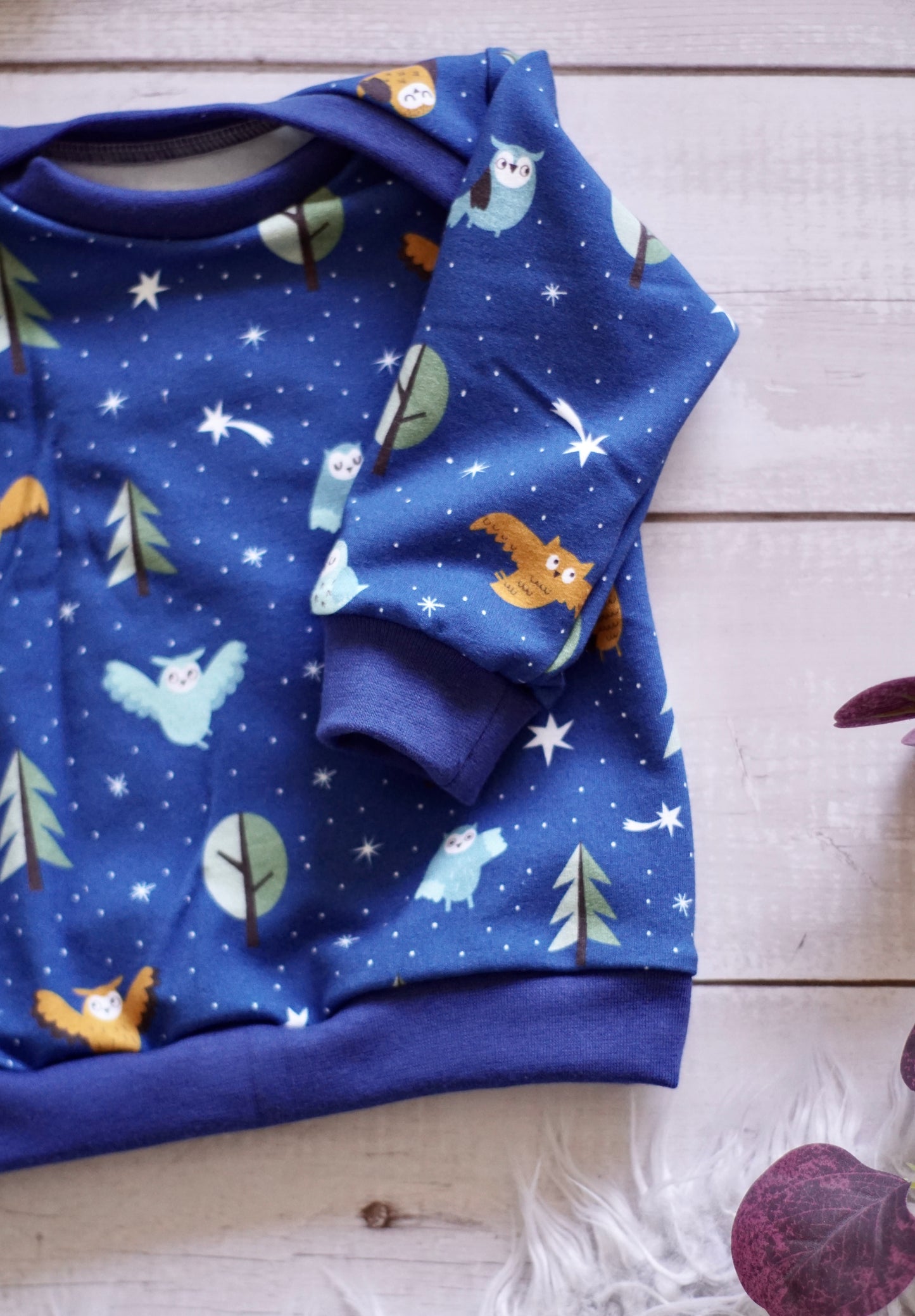 Babysweater NACHTS IM WALD Gr.68