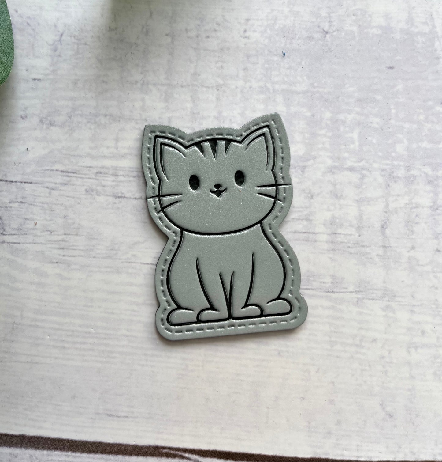 Kunstlederlabel KATZE REFLEKTIEREND