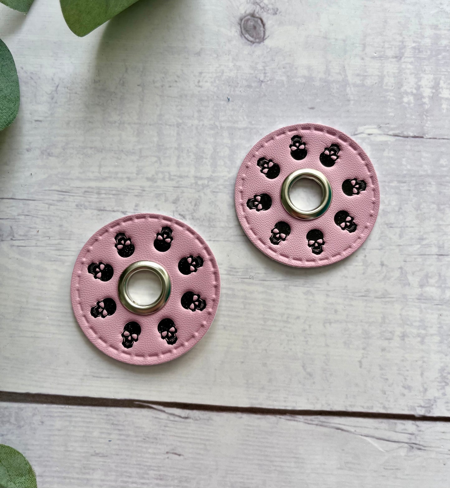 Ösenpatch SKULLZ rosa