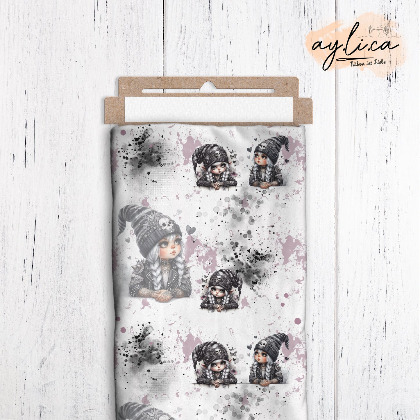 GOTHIC GNOME GIRL KOMBI Überbreite 180cm French Terry