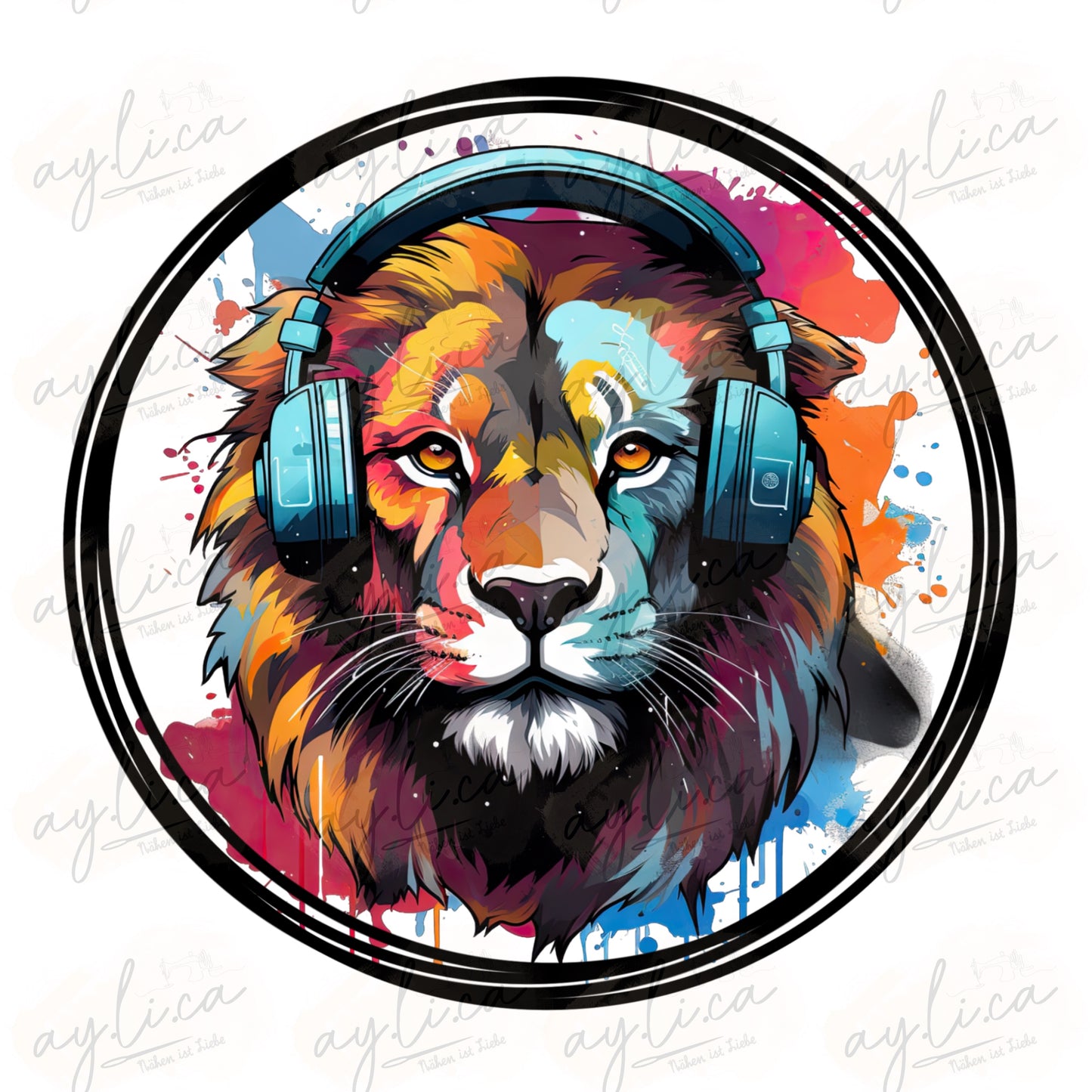 BÜGELBILD PATCH LÖWE in 2 Größen