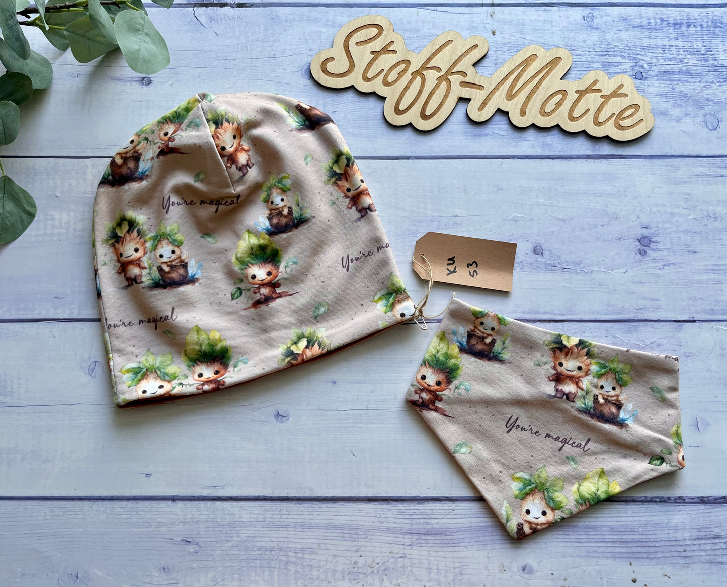 BEANIE + HALSTUCH KU 53cm