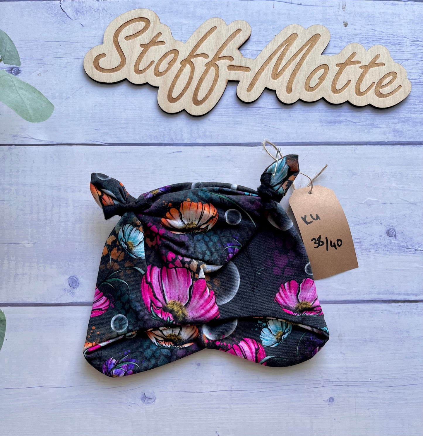 MÜTZE ZIPFELCHEN Flowers KU36/38