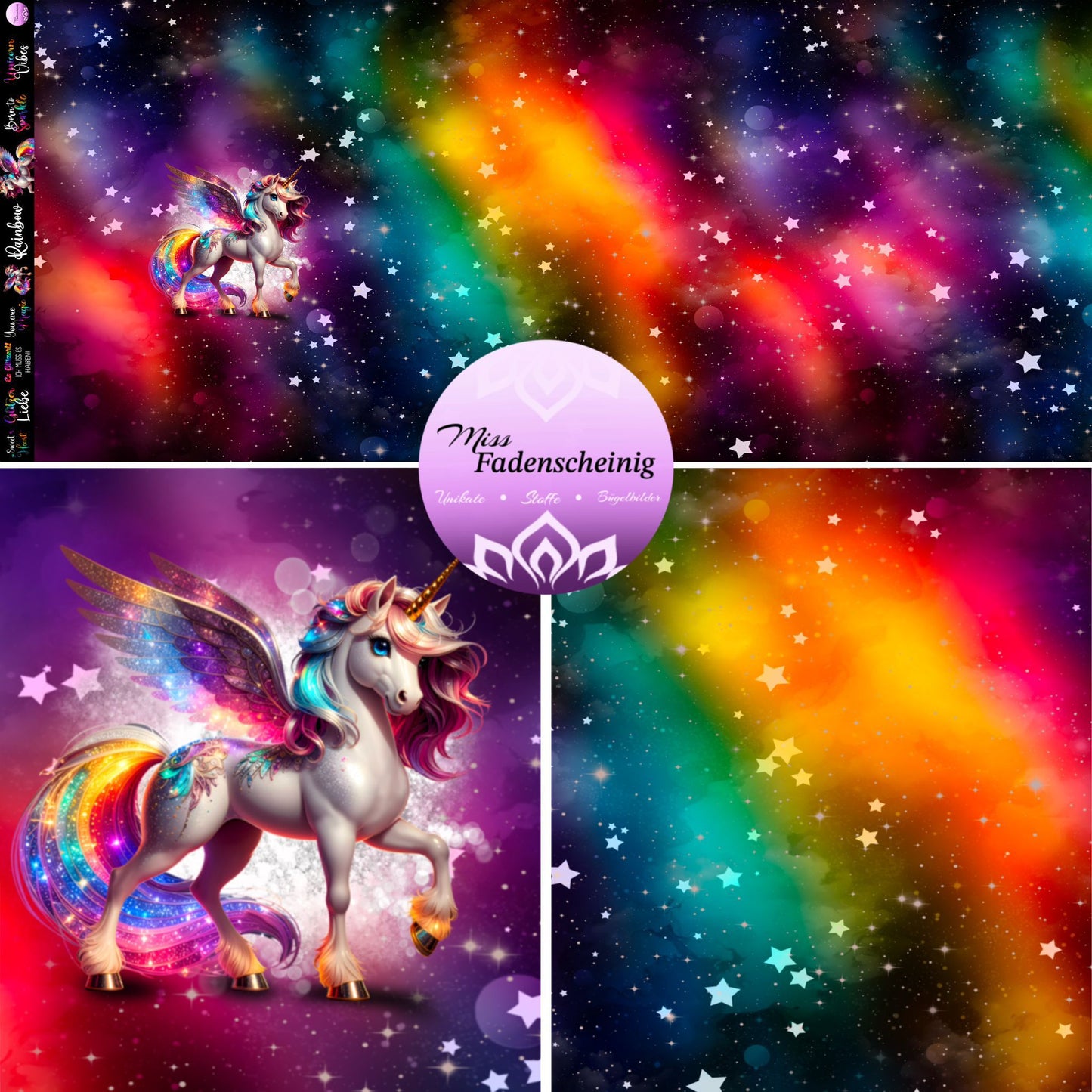 PANEL „RAINBOW Bio French Terry MissFadenscheinig