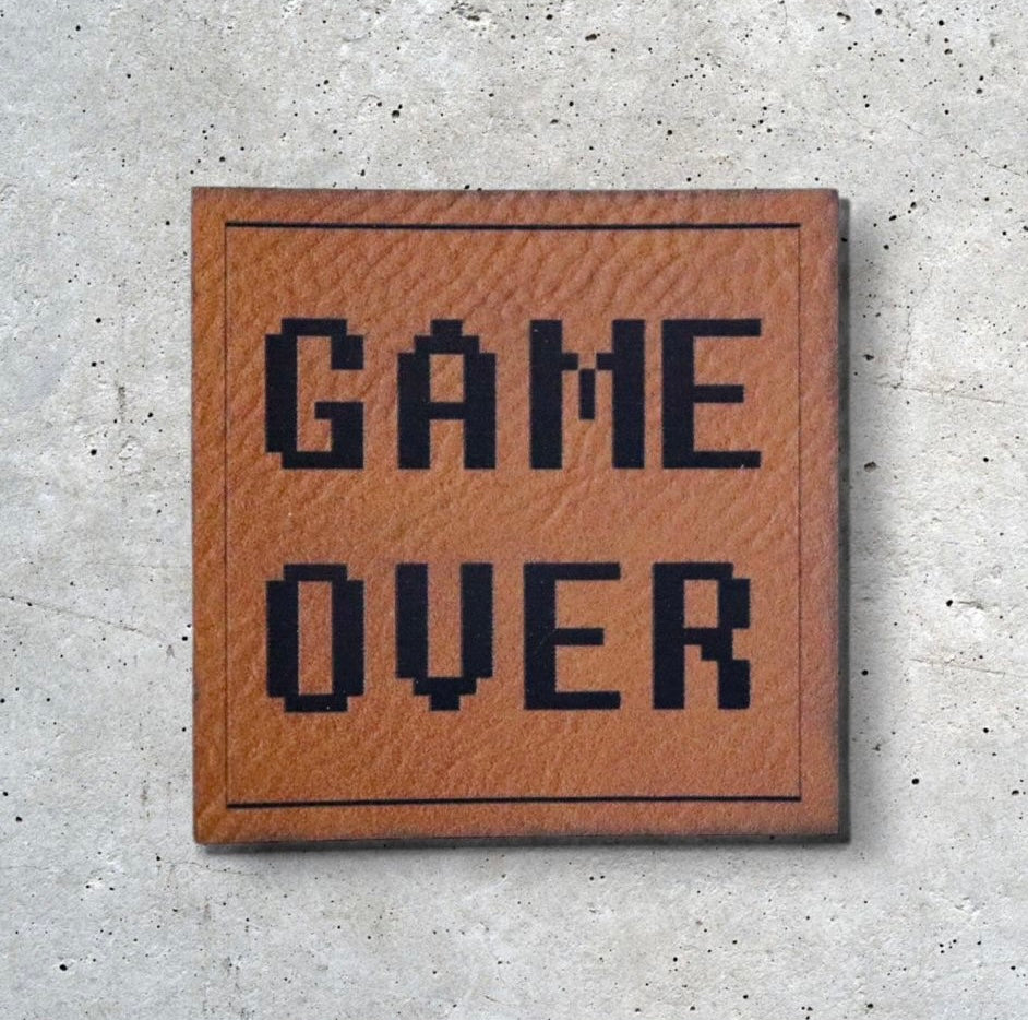 Kunstlederlabel GAME OVER – ay.li.ca