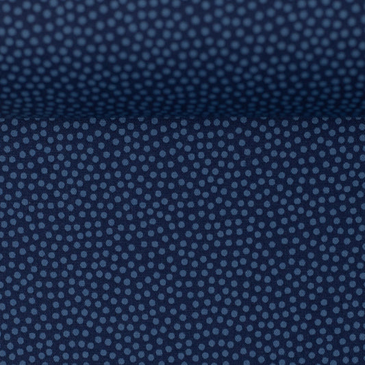 BAUMWOLLE STOFF - DOTTY VON SWAFING blau/dunkelblau