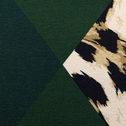 PANEL - French Terry - Geoluxe Argyle by ki-ba-doo - ca. 100cm x150cm grün VON SWAFING !SALE!