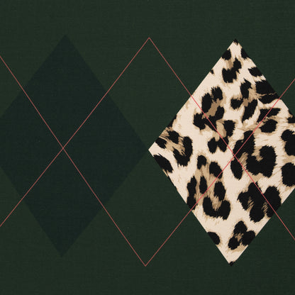 PANEL - French Terry - Geoluxe Argyle by ki-ba-doo - ca. 100cm x150cm grün VON SWAFING !SALE!