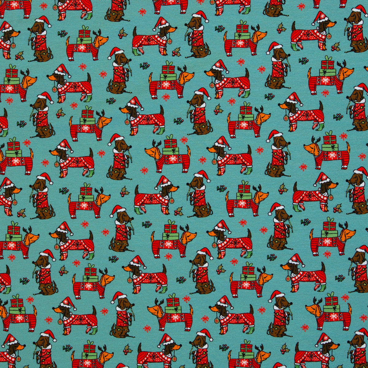 XMAS DACHSHUND Sweat angeraut | Swafing