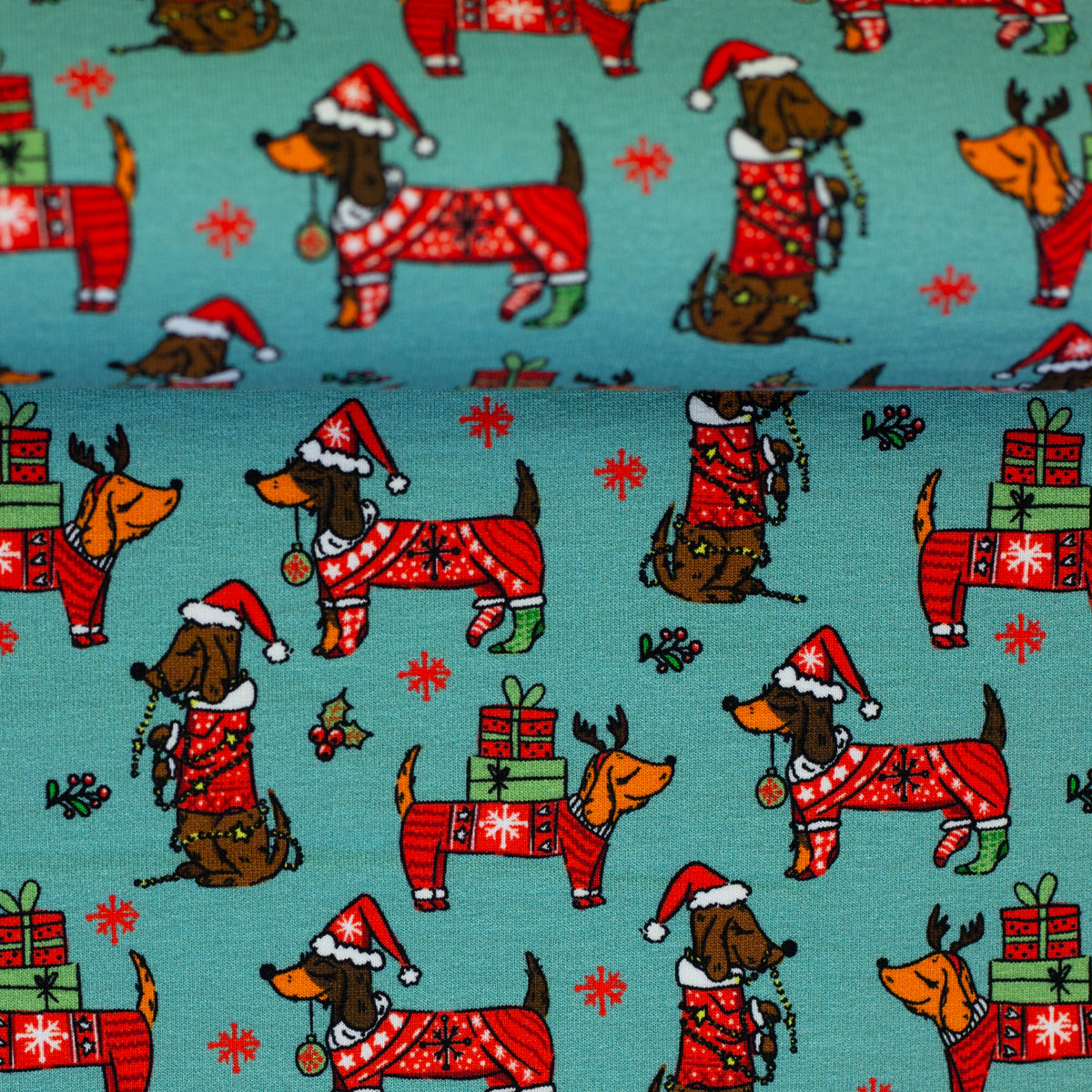 XMAS DACHSHUND Sweat angeraut | Swafing