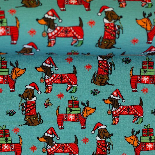 XMAS DACHSHUND Sweat angeraut | Swafing