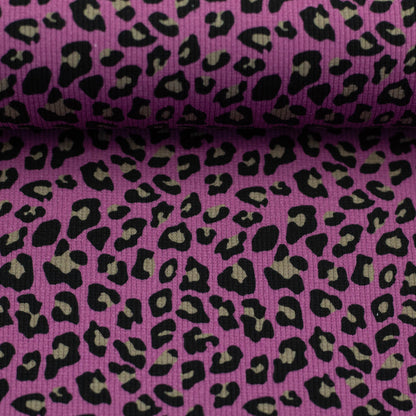 RIPPJERSEY STOFF - LEONORE VON SWAFING fuchsia
