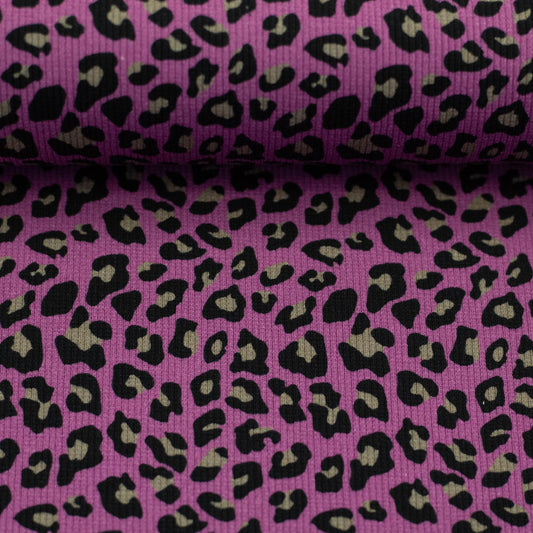 RIPPJERSEY STOFF - LEONORE VON SWAFING fuchsia