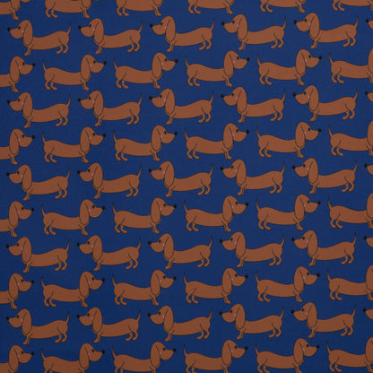 Oxfordmischgewebe Dackel blau by SWAFING