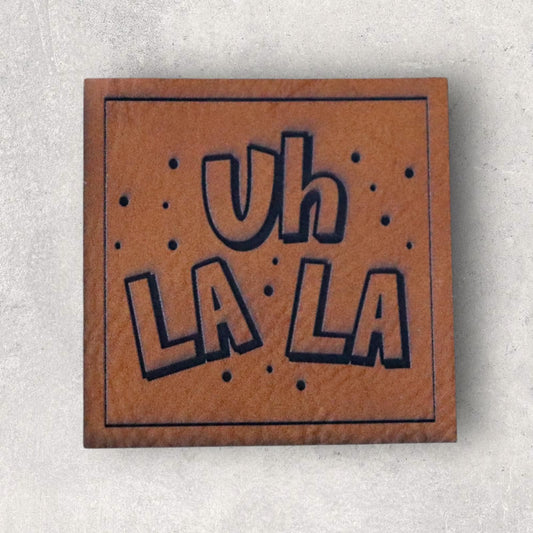 Kunstlederlabel UH LA LA
