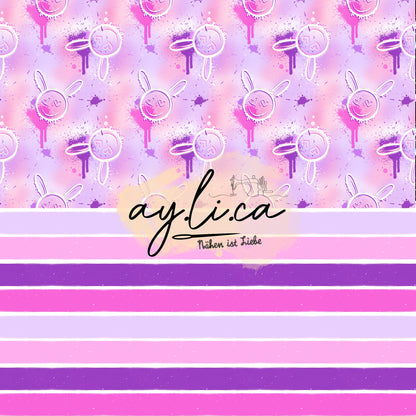 FANCY BUNNIES & STREIFENKOMBI PINK KL