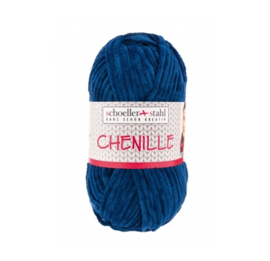 CHENILLE WOLLE merinoblau