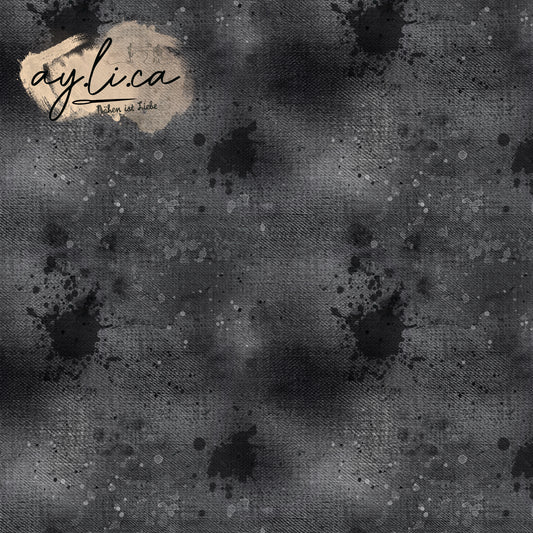 DAMAGED DENIM BLACK French Terry