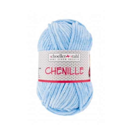 CHENILLE WOLLE hellblau
