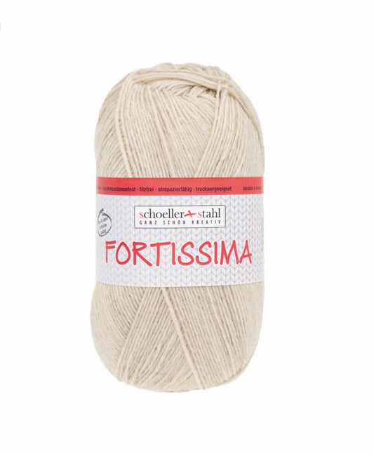 Fortissima 100g Sockenwolle | Farbe 2073 uni sand