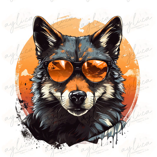 BÜGELBILD COOL WOLF in 2 Größen