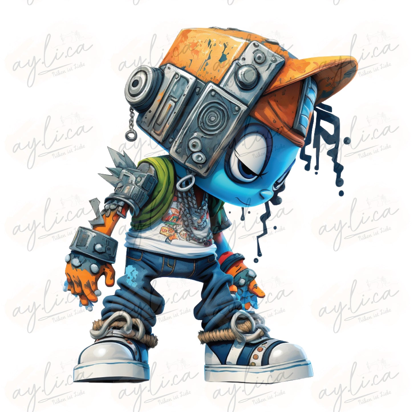 BÜGELBILD KLEINER ROBOTER