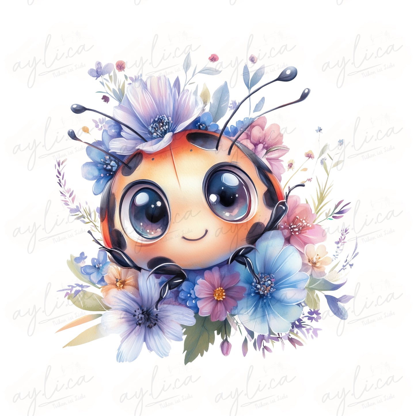 BÜGELBILD BLUMENTIER KÄFER