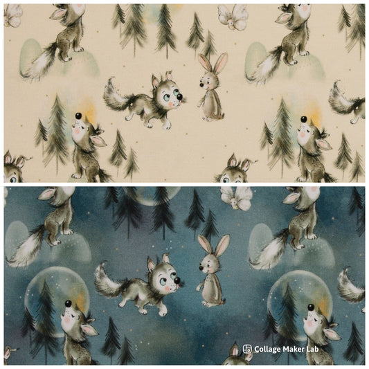 WOLF,MOND & HASE Baumwolljersey in 2 Farben Swafing