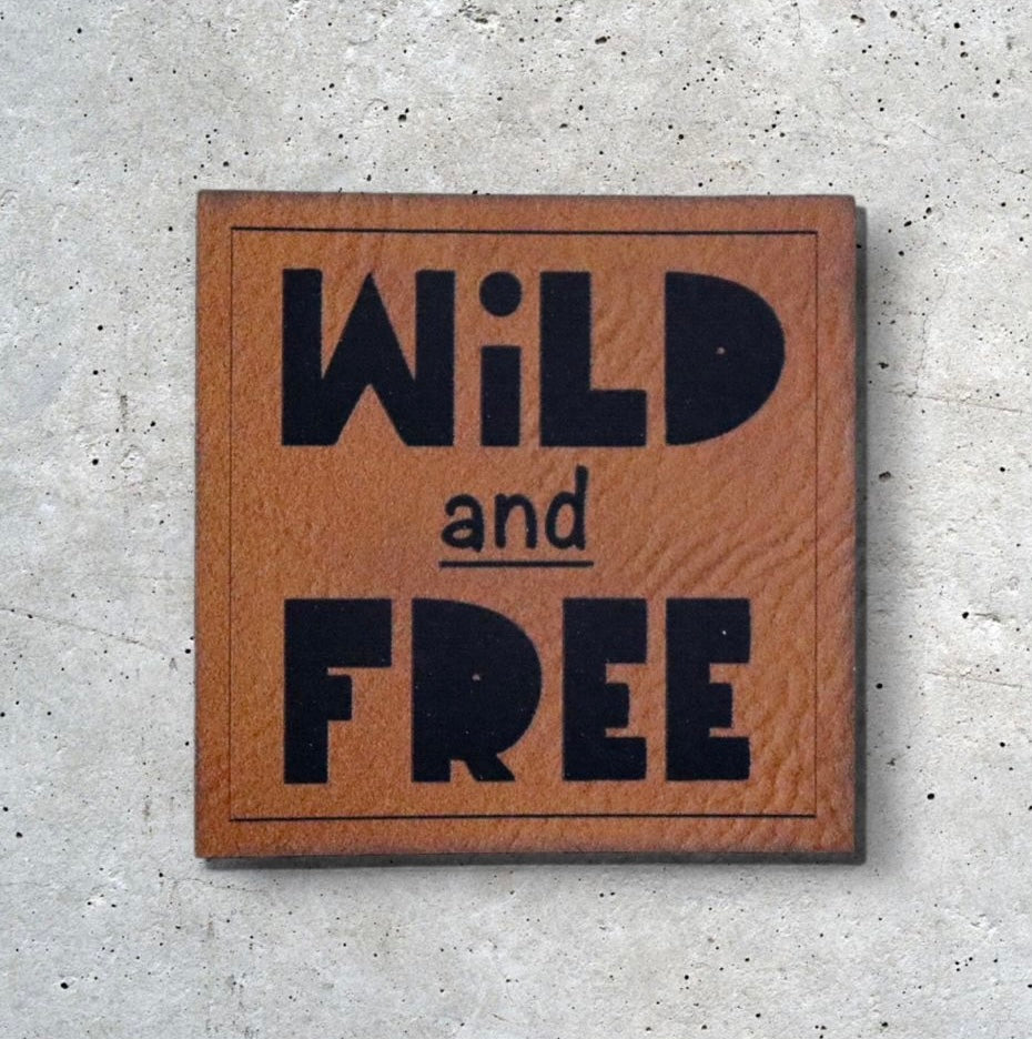 Kunstlederlabel WILD AND FREE
