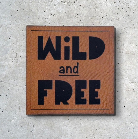 Kunstlederlabel WILD AND FREE