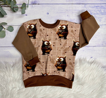 OVERSIZE SWEATER Schokomonster Gr.98