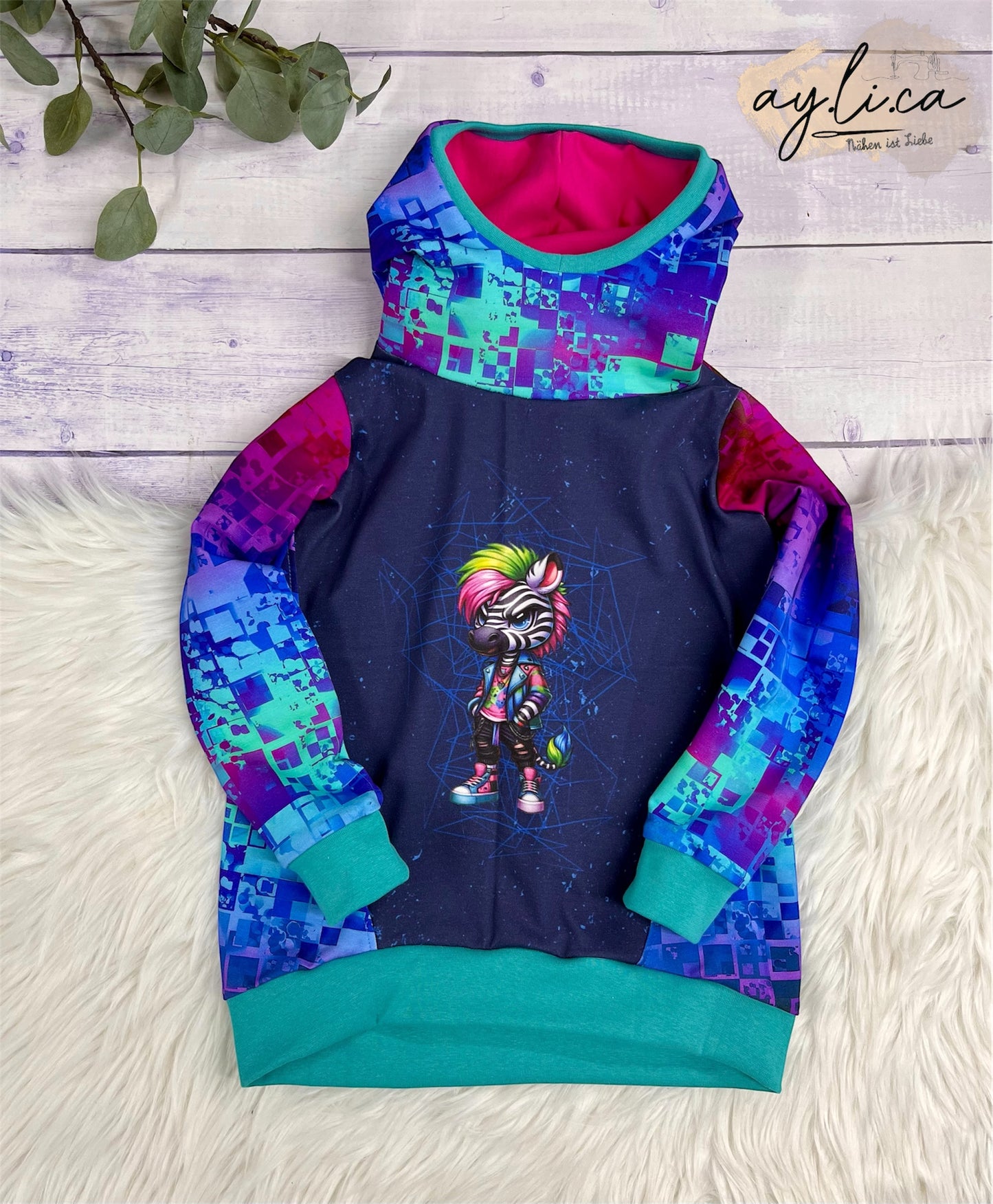 HOODIE PUNK ZEBRA GR.110/116