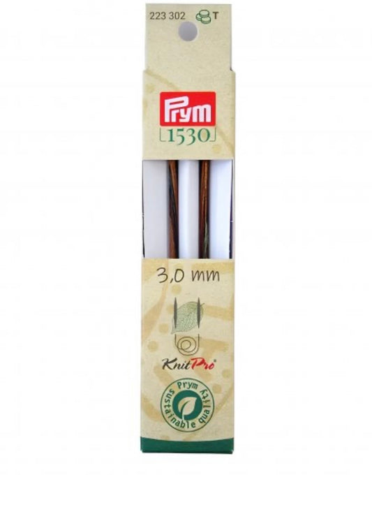 Prym Rundstricknadelspitzen lang Natural (Stärke 3,0 / 11,6 cm Länge)