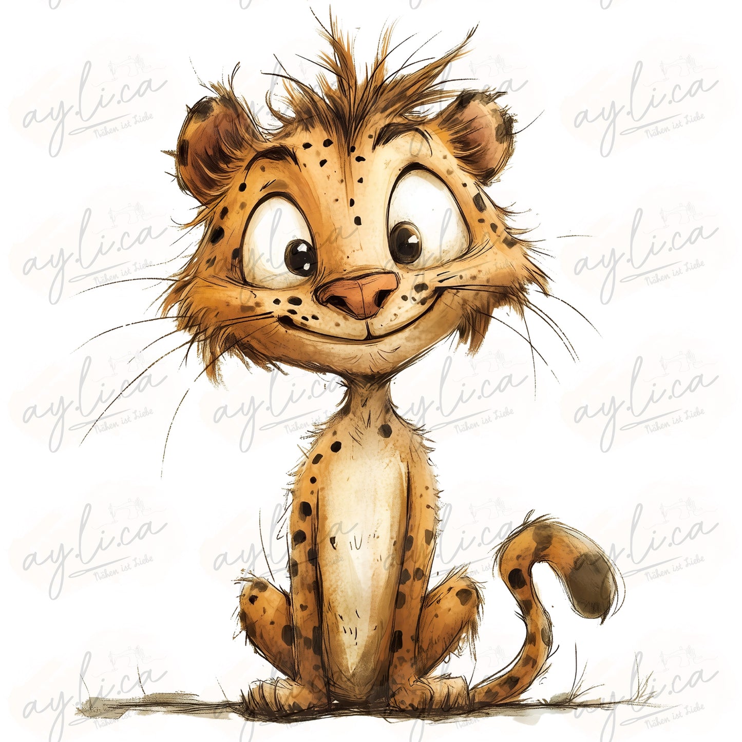 BÜGELBILD Lazy cheetah