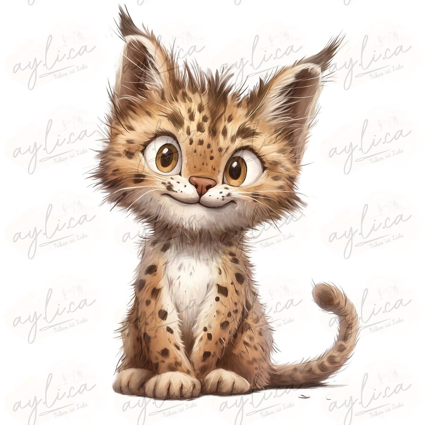 BÜGELBILD kleiner Luchs