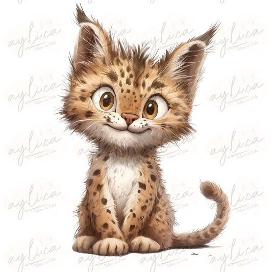 BÜGELBILD kleiner Luchs