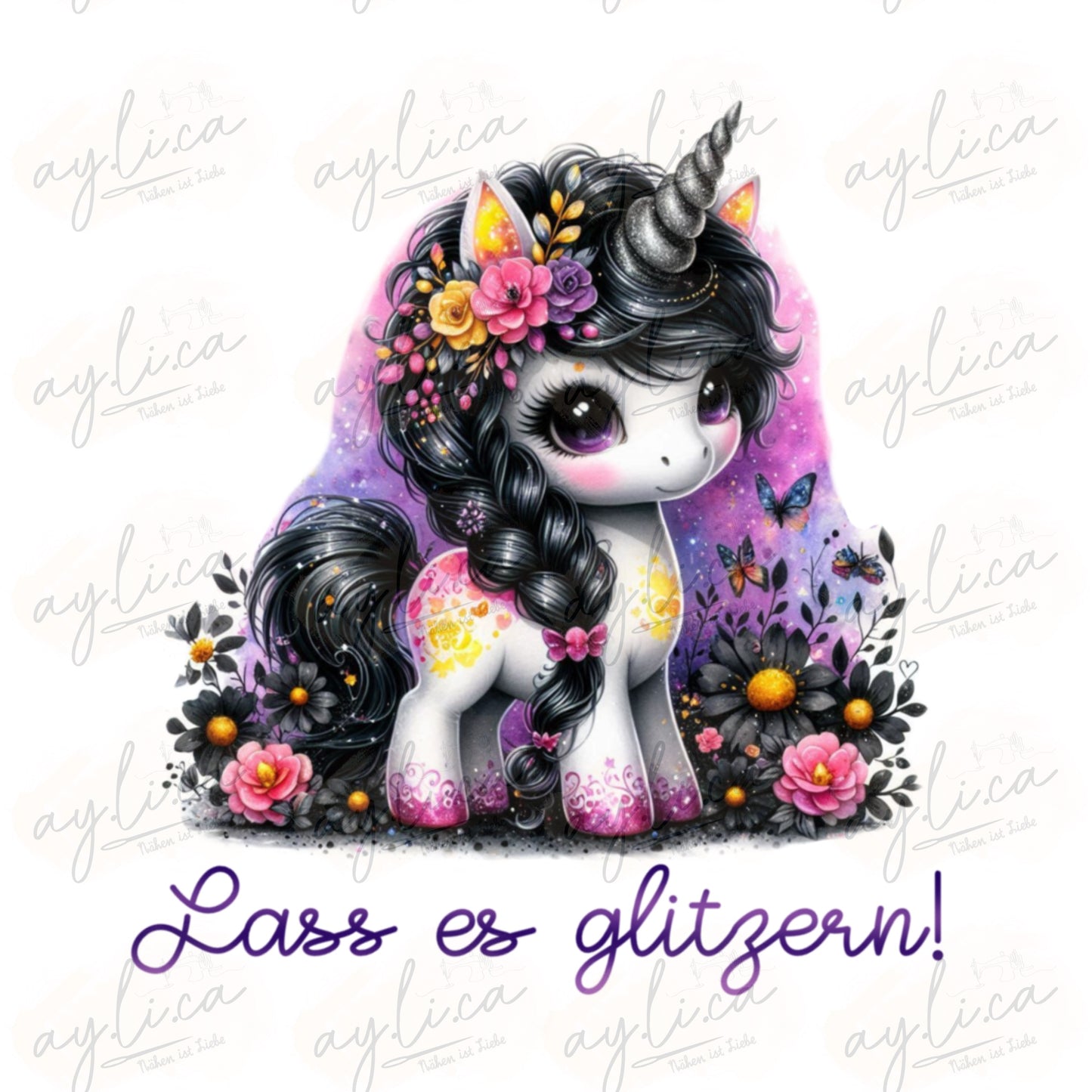 BÜGELBILD LASS ES GLITZERN